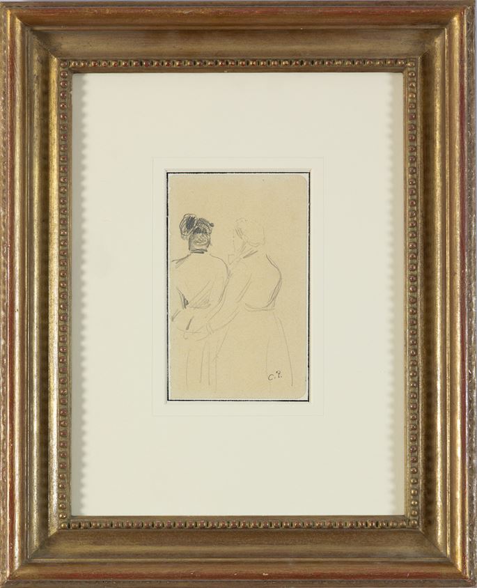 Camille Pissarro - Deux femmes dans un marché | MasterArt